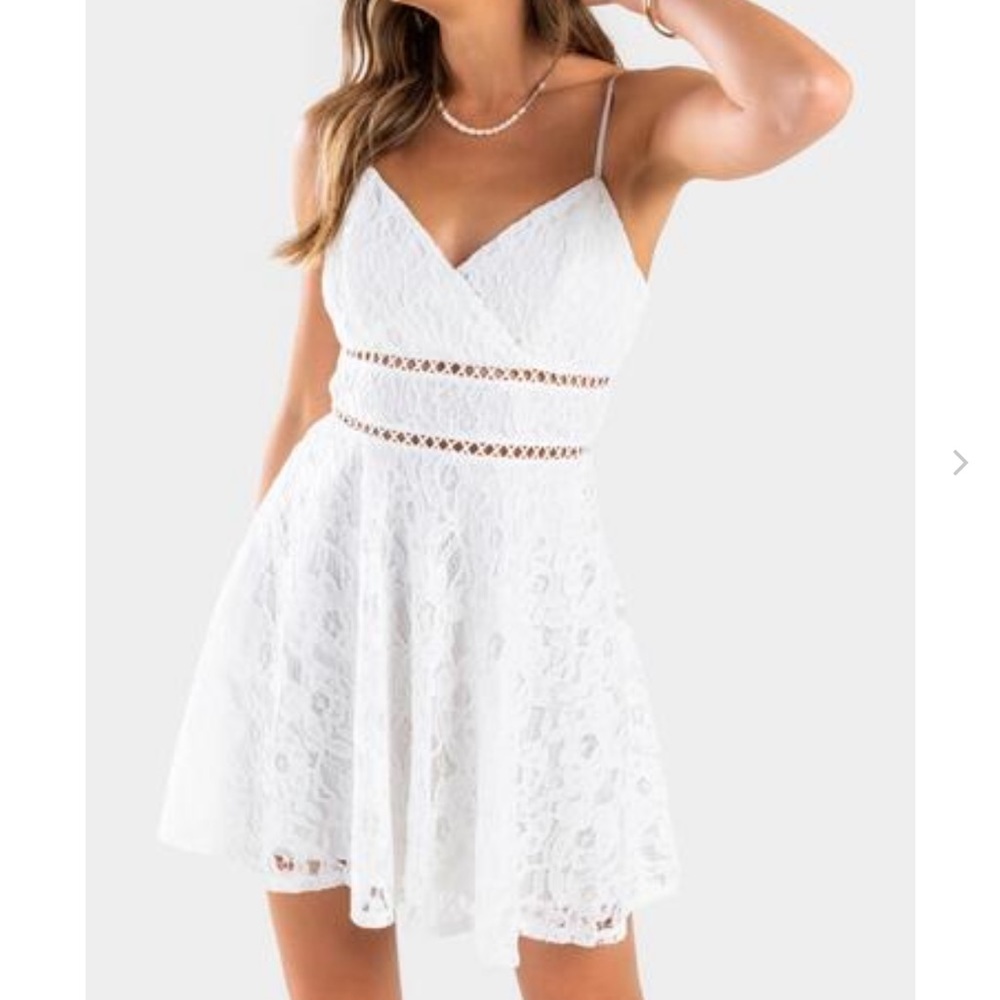 Francesca’s White Georgia Lace Eyelet Dress / Homecoming Dress